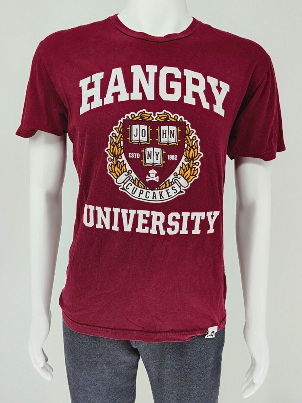 RARE Out of Print Johnny Cupcakes "Hangry University ESTD 1982" T-Shirt (Medium)